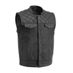 Downside Perforated Men’s Motorcycle Leather Vest