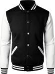 HOOD CREW Man’s Varsity Baseball Jacket Cotton Blend Letterman Jackets