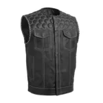 Hornet Perforated Men’s Club Style Leather Vest