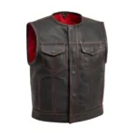 Lowside Men’s Perforated Motorcycle Leather Vest