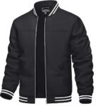 TACVASEN Men’s Lightweight Jacket Casual Spring Fall Windbreaker Bomber Zip Up Coat With Pocket