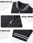 TACVASEN Men’s Lightweight Jacket Casual Spring Fall Windbreaker Bomber Zip Up Coat With Pocket